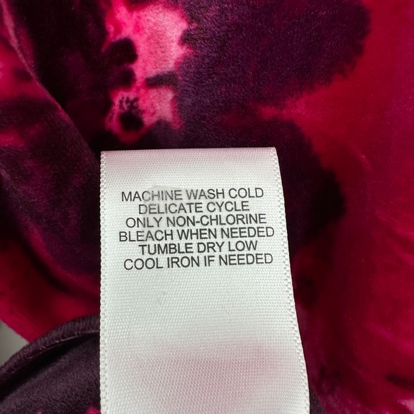 Juicy Couture Velour Track Jacket Size XL Hooded Floral Coquette Streetwear Boho - Picture 14 of 15